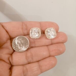 Elegant Gold and Silver Stud Earrings